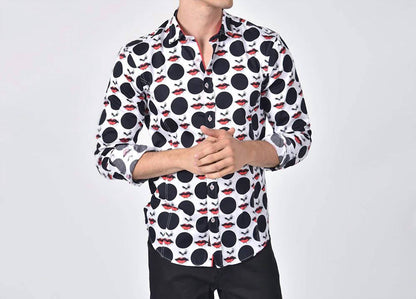 Lips & Dots Button Down Shirt