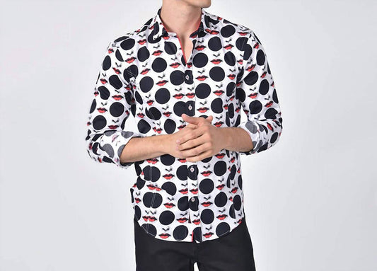Lips & Dots Button Down Shirt