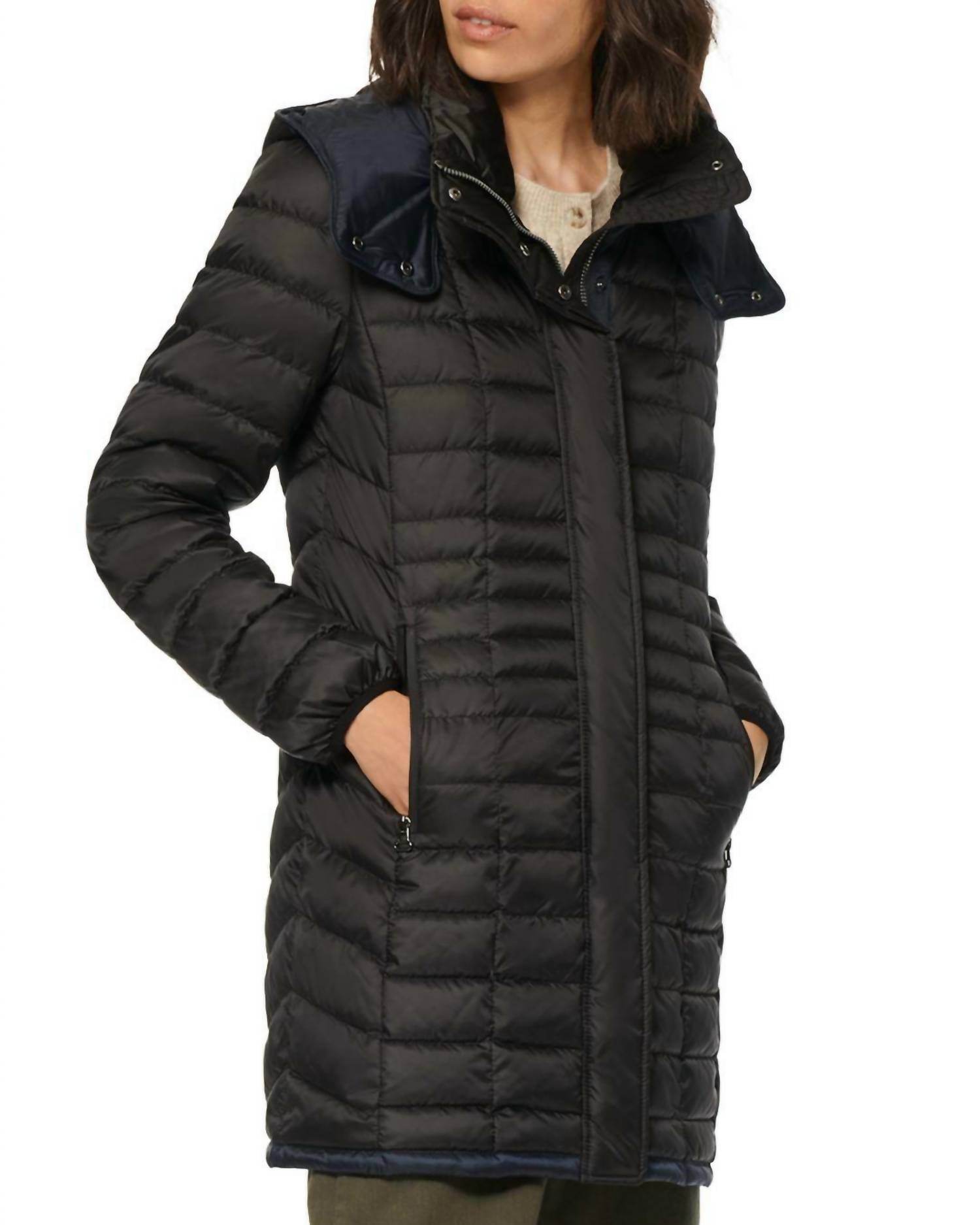 Andrew Marc - Removable Hood Marble Quilted Down Jacket - Rack Hunt -