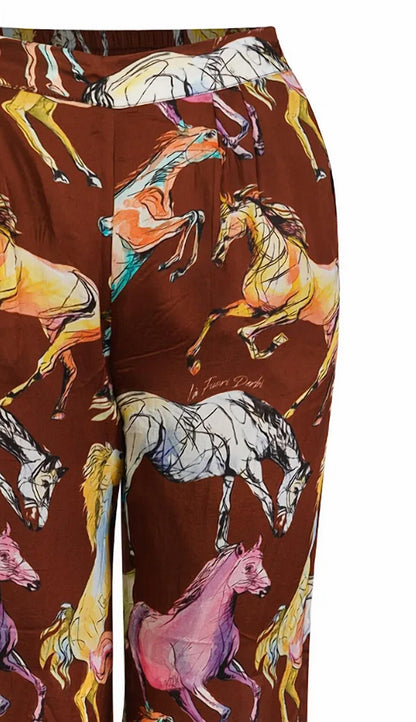 Women's Horse Print Pant