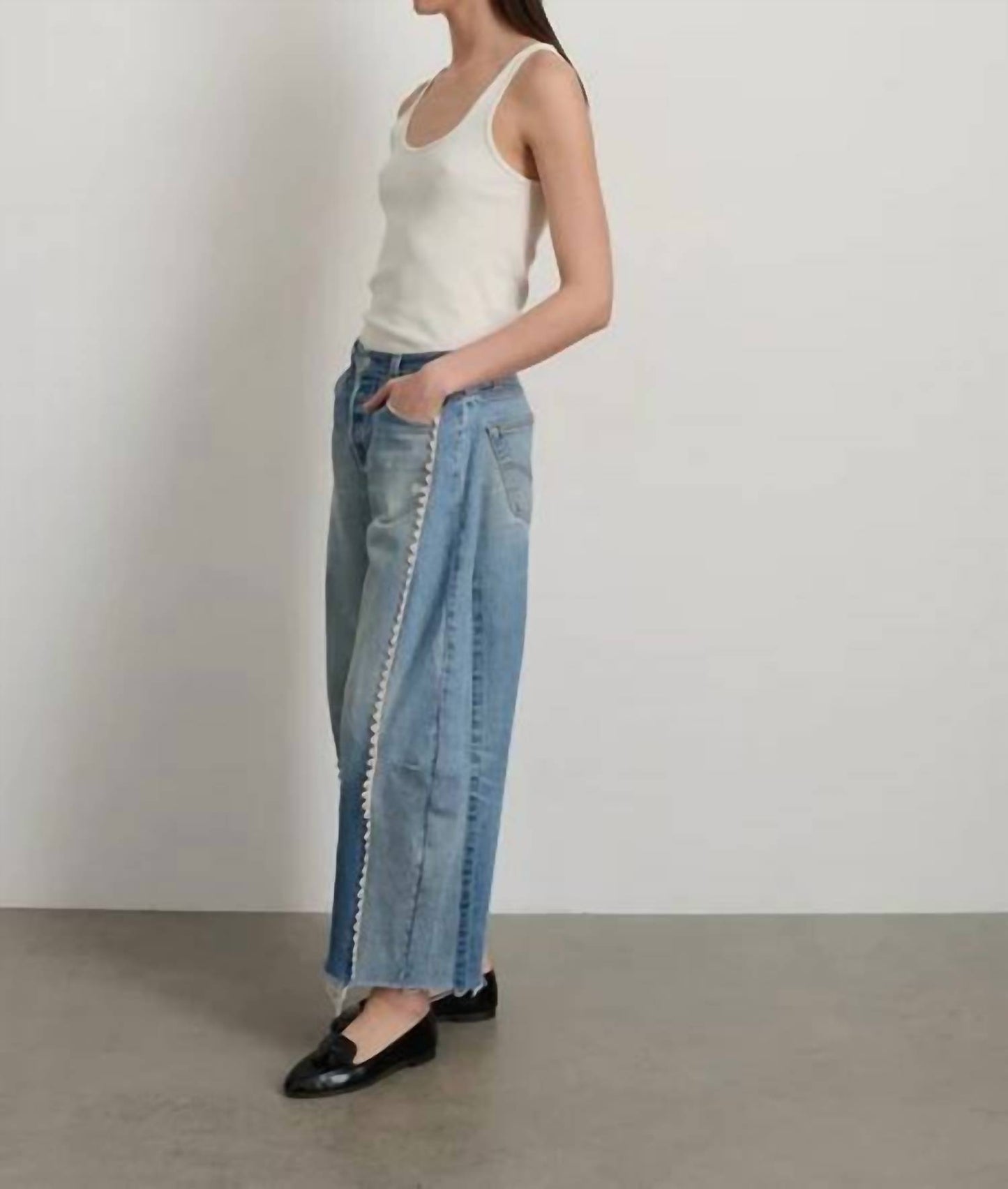 Tattered Lace Barrel Jeans