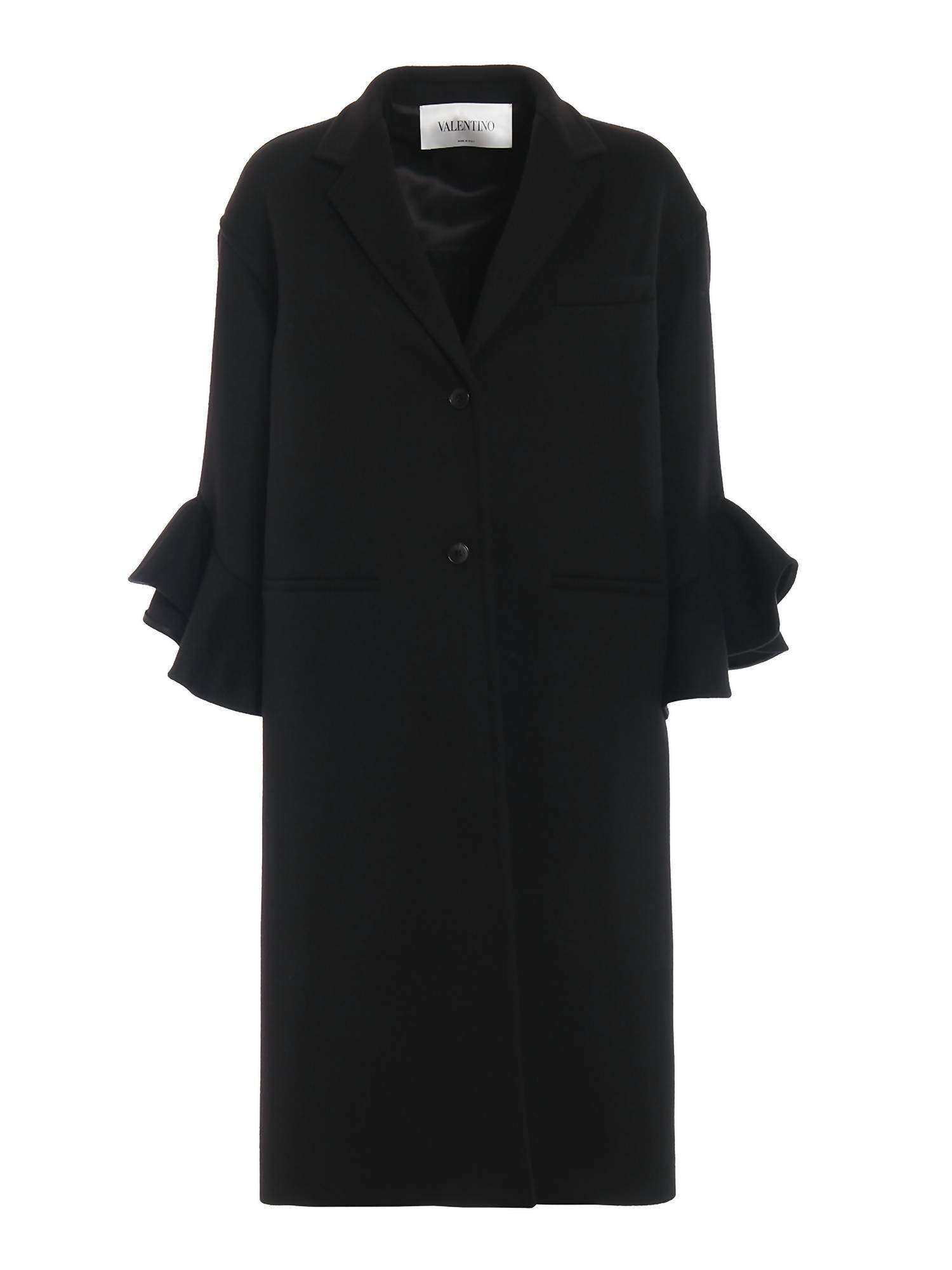 Valentino - Frill Sleeves Compact Drap Coat - Rack Hunt
