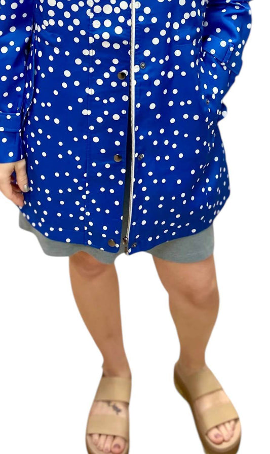 Oopera - Dots Hooded Long Sleeve Rain Jacket - Rack Hunt -