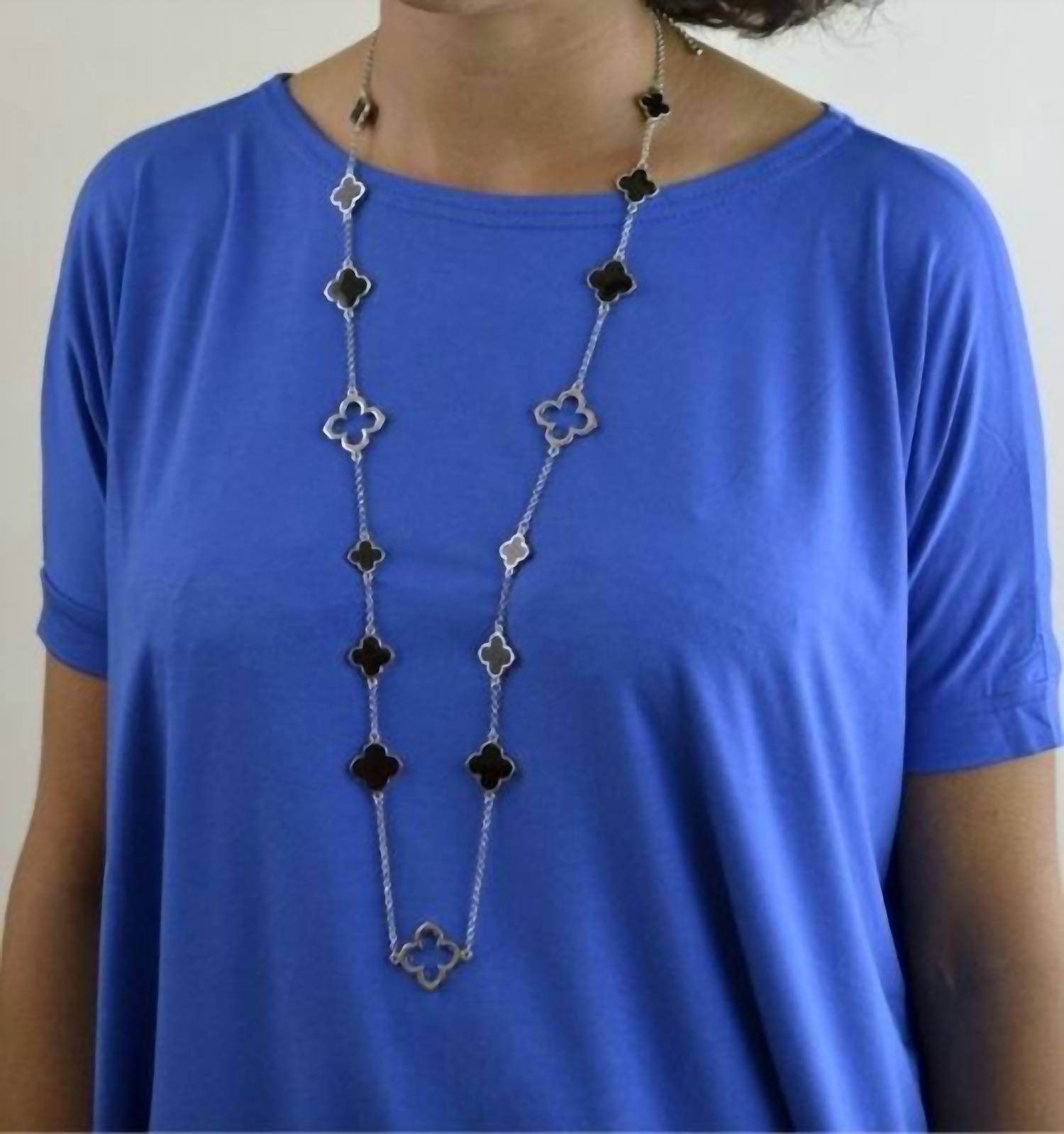 FeRoce - Women's Clovers Chain Long Necklace - Rack Hunt -