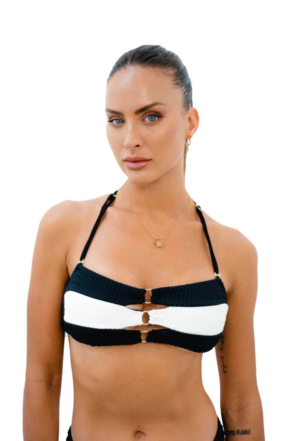 Gigizara - Starlight Strapless Bikini Top Bandeau with Grip & Removable Pads - Rack Hunt -