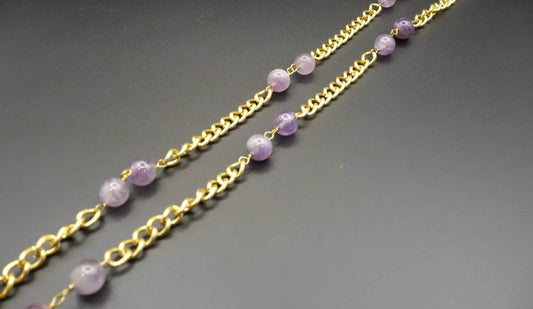 StandAwt - Women's Amethyst Sunglasses Chain - Rack Hunt -
