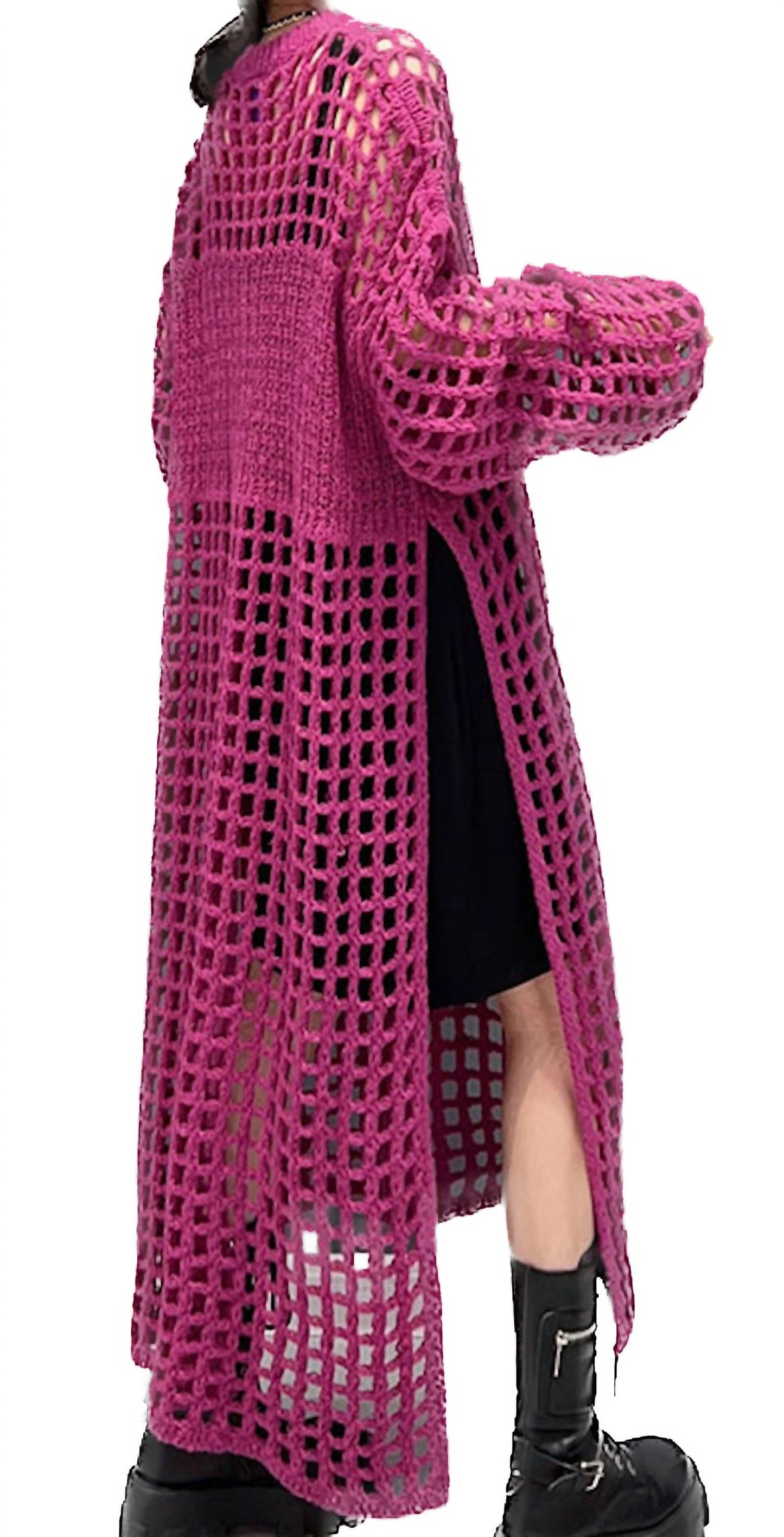 Open Stitch Knit Topper Sweater