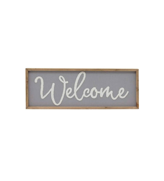 Paris Loft - Welcome Wood Framed Wall Hanging Sign - Rack Hunt -