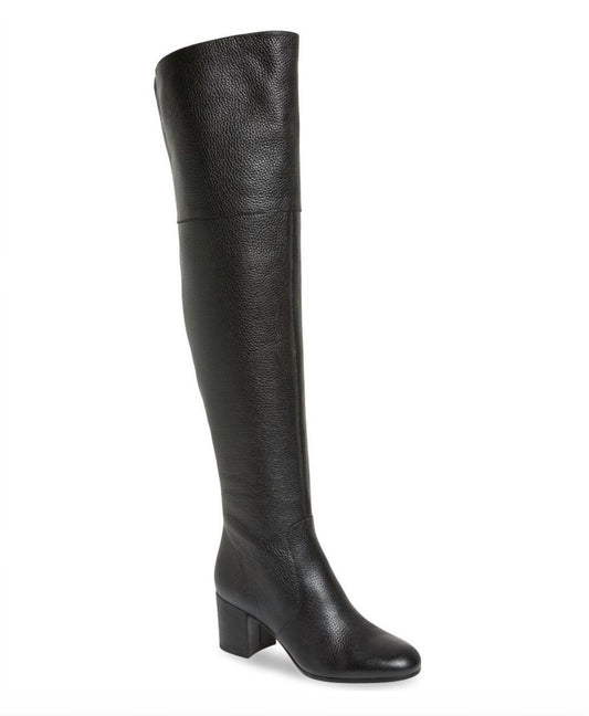 Women Finlay Leather Over The Knee Block Heel Boots