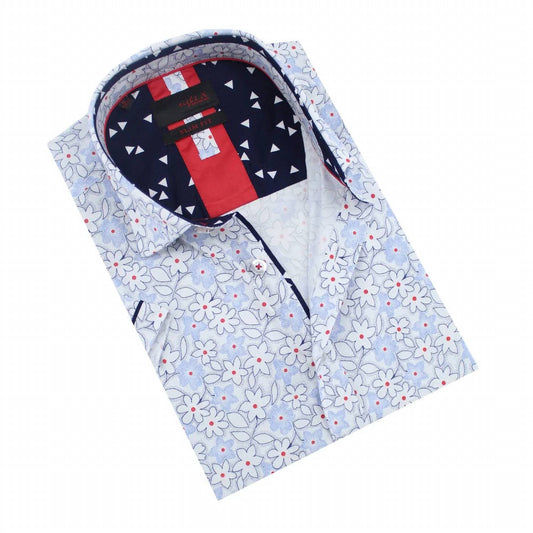 Geranium Flower Short Sleeve Shirt