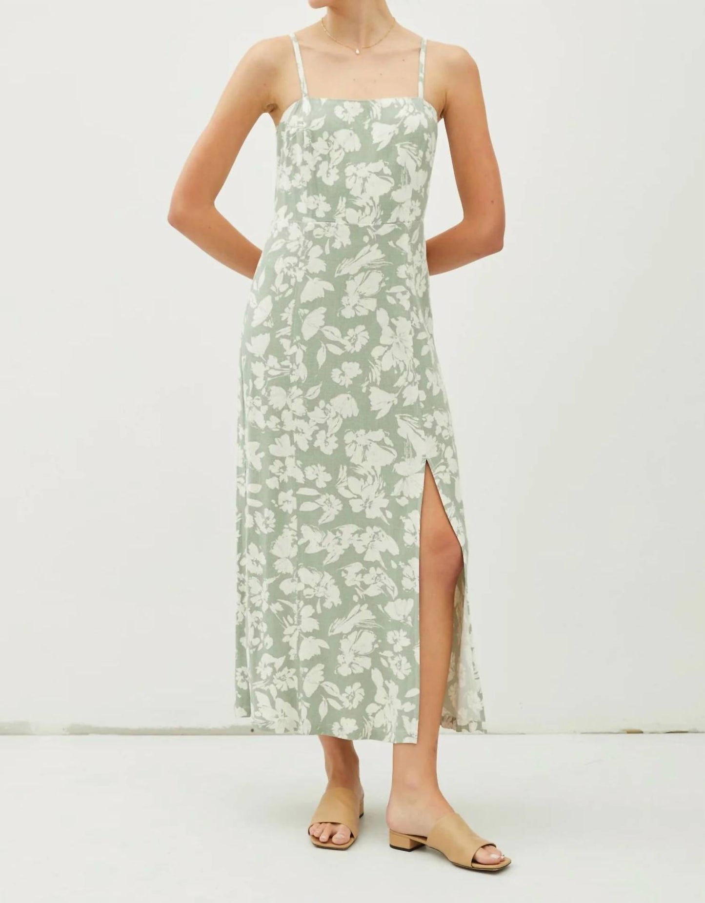 Floral Maxi Linen Dress