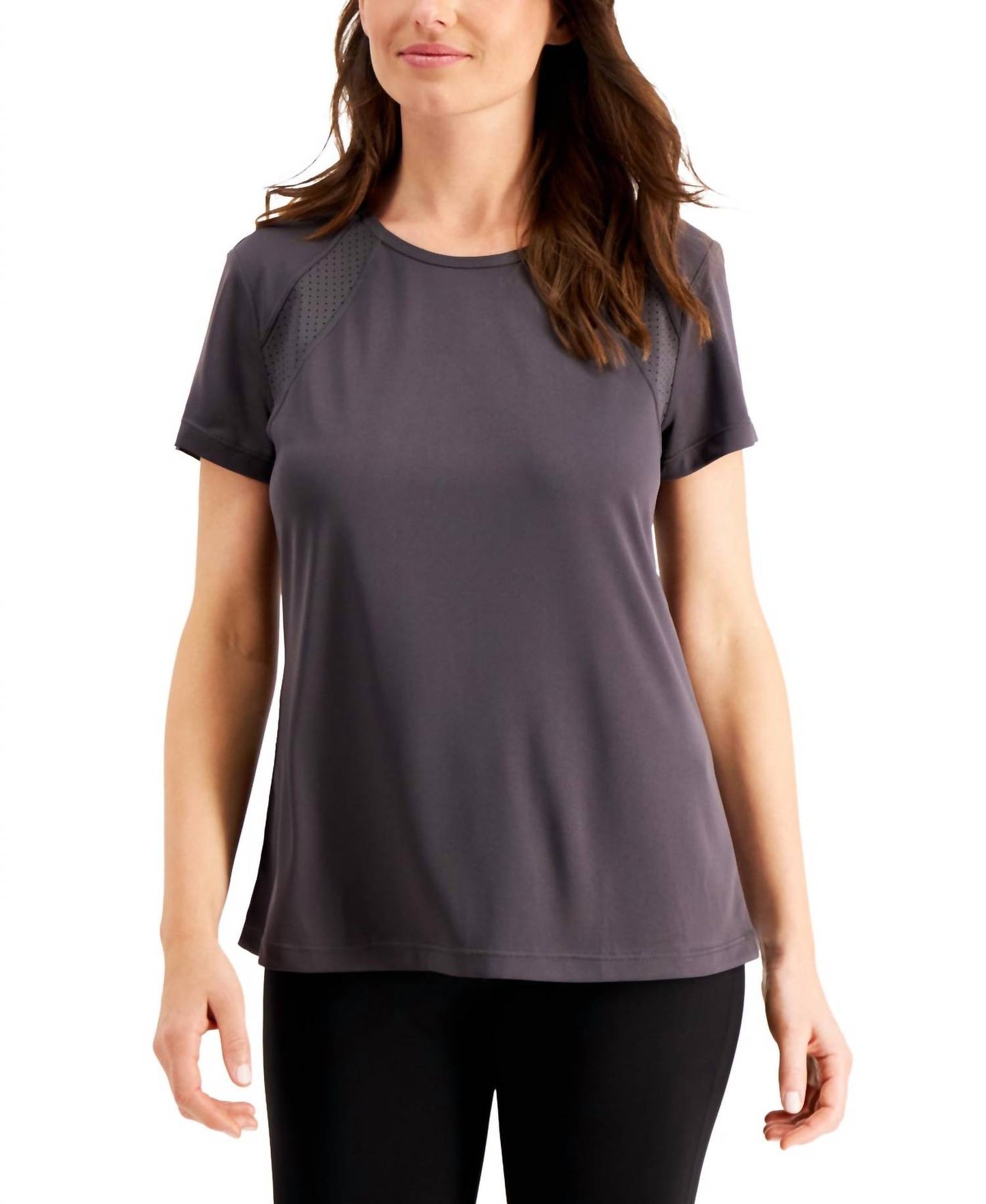 Activewear Perforated Crewneck T-shirt