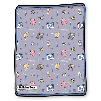 Kid's Minecraft Pixel Pals Bamboo Blanket