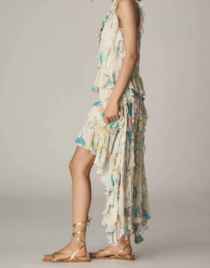 Maeve - V-neck Hi-low Flowy Dress - Rack Hunt