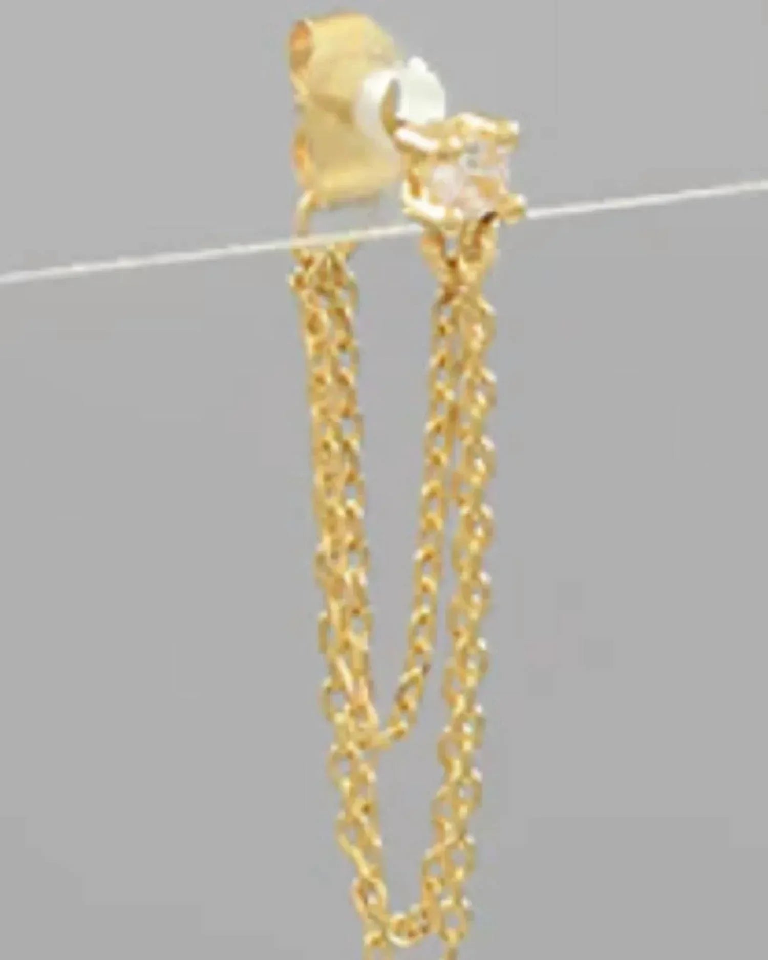 Golden Stella - Women's Chain Dangle Earrings - Rack Hunt