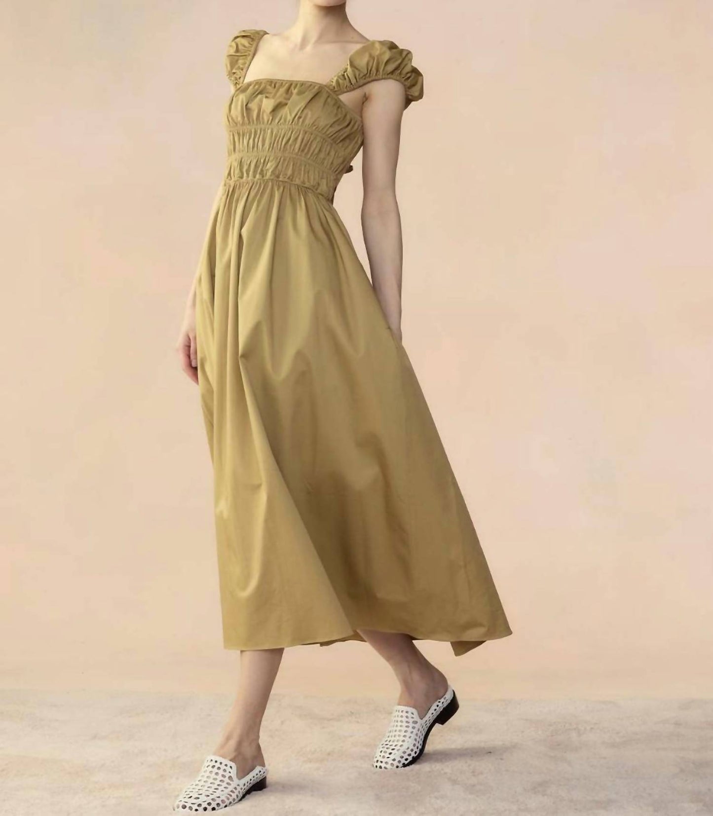 Tie Back Cotton Dress