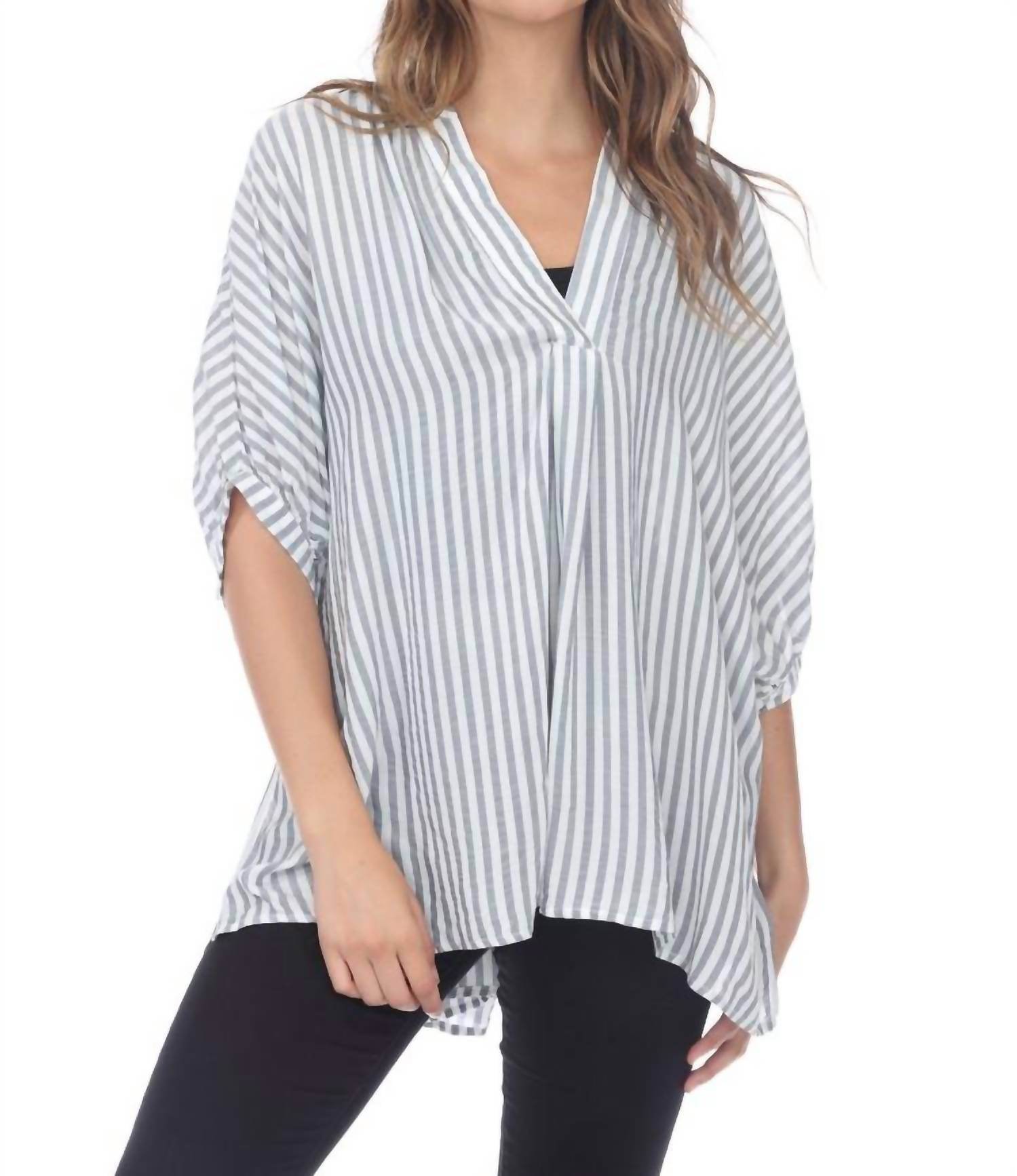 Rain - Zinnia Stripe Flow Shirt - Rack Hunt -