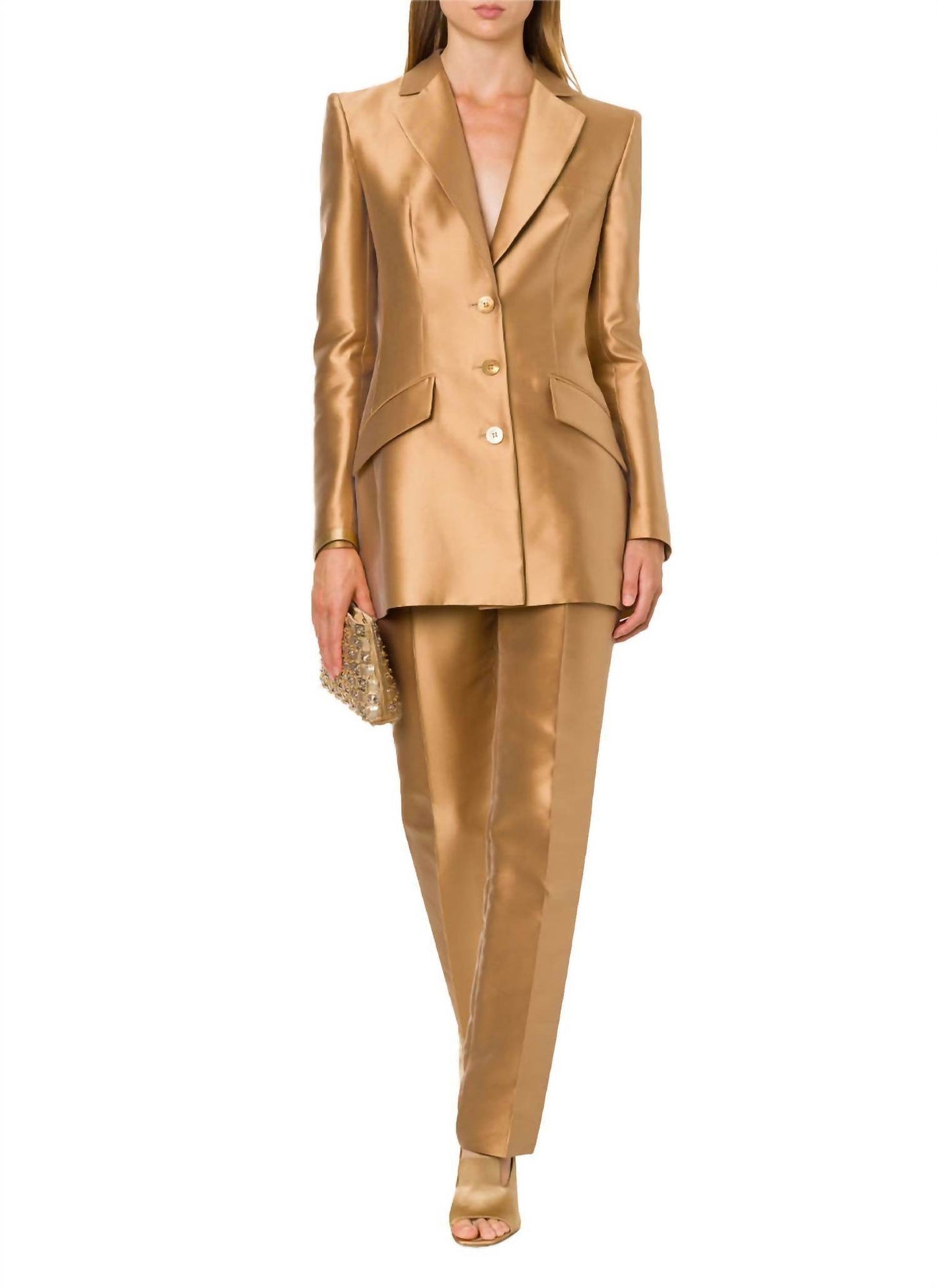 Alberta Ferretti - Mikado Jacket and Trouser Suit Set - Rack Hunt -