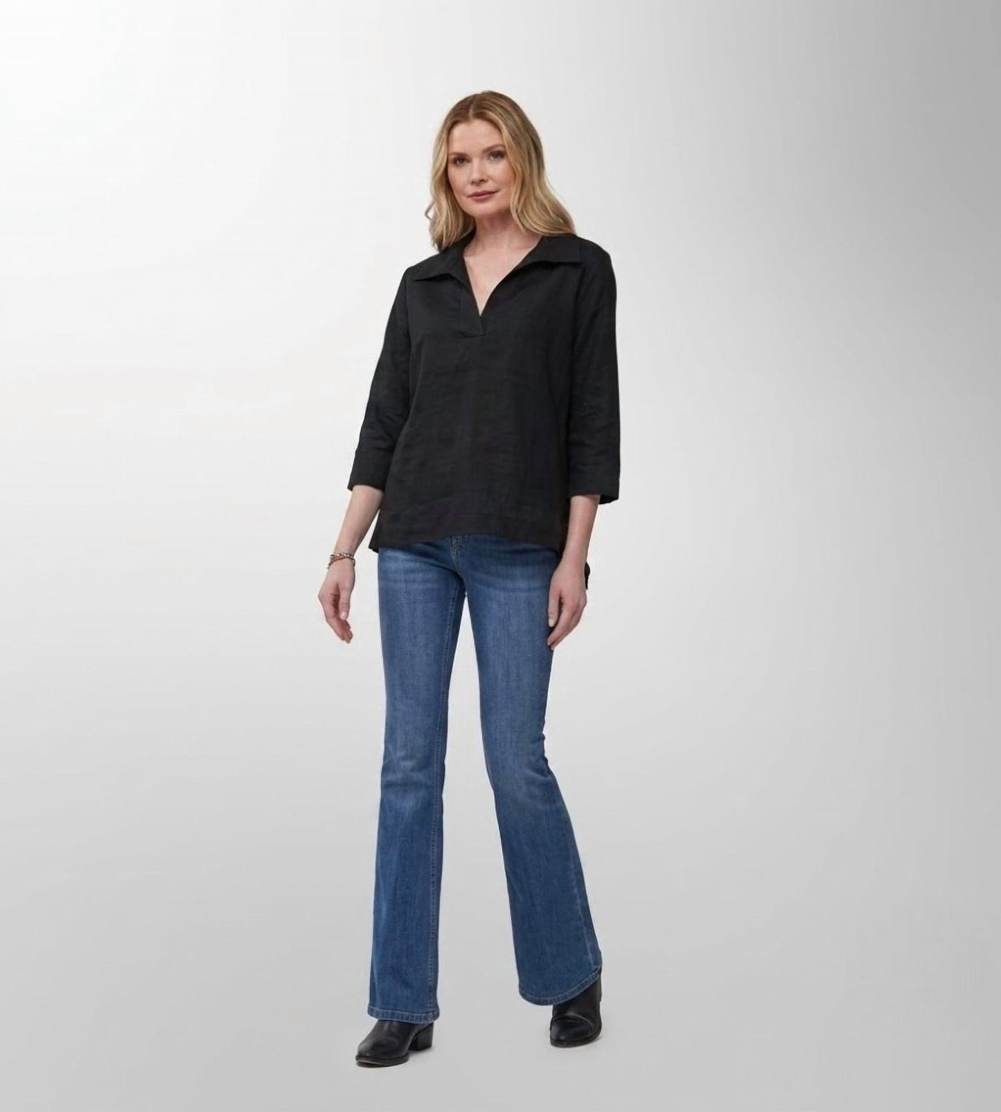 High Low Collar Top