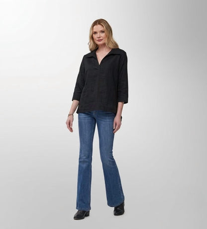 High Low Collar Top