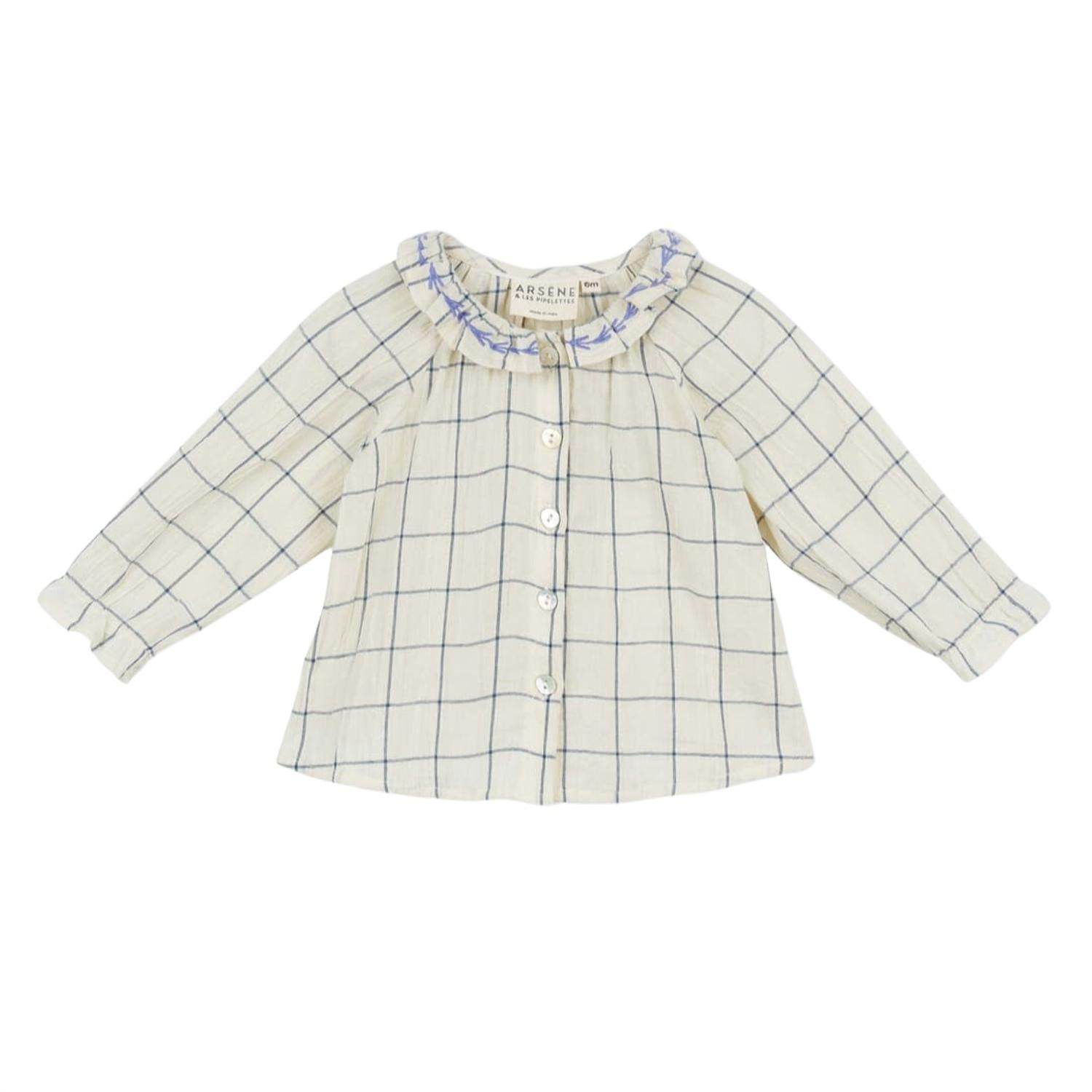 Arsène et les Pipelettes - Baby's Emeline Check Blouse - Rack Hunt -