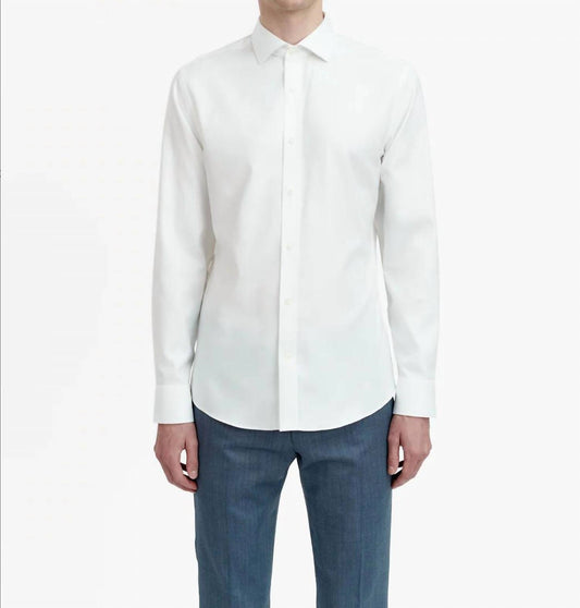 Adley C Herringbone Long Sleeve Shirt