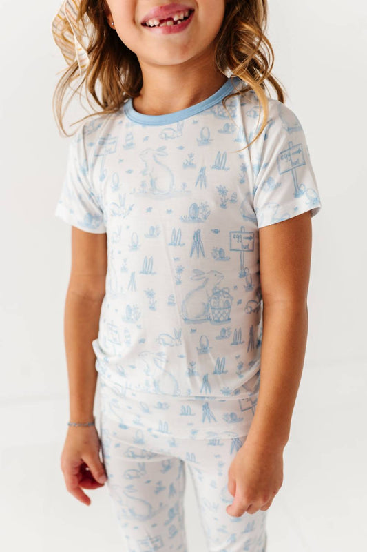 Bunny Toile 2-piece Pajamas