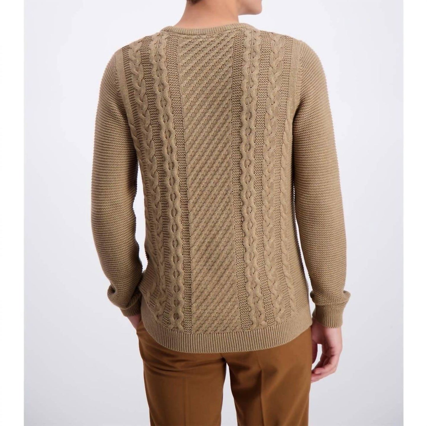 Cable Knit Style Cotton Sweater