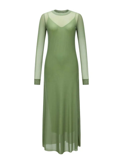T.W.I.N. That’s What I Need - Mesh Maxi Dress - Rack Hunt