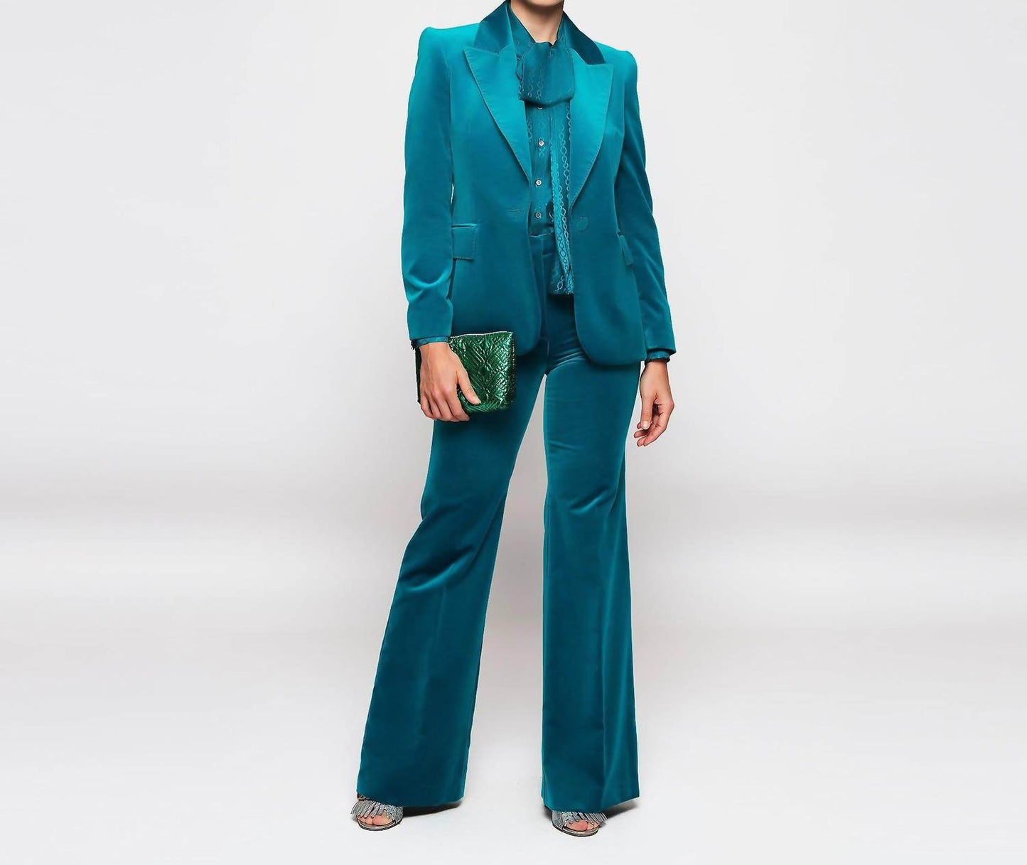 Mirto - Velvet Wide Leg Trousers - Rack Hunt -