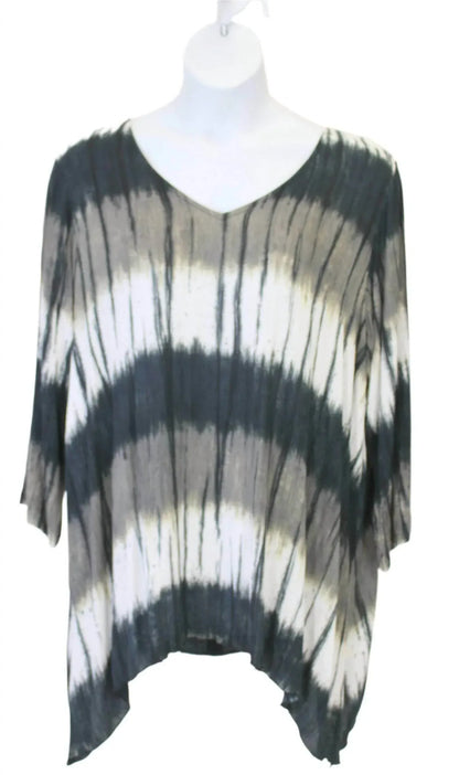 Modesce - Women's Tie Dye Shark Bite Hem Tunic - PLUS - Rack Hunt