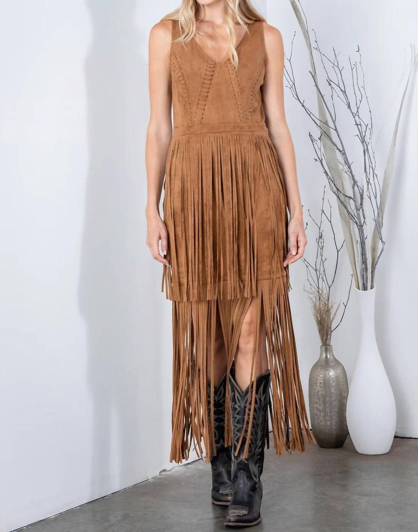 Western Long Fringe Dress