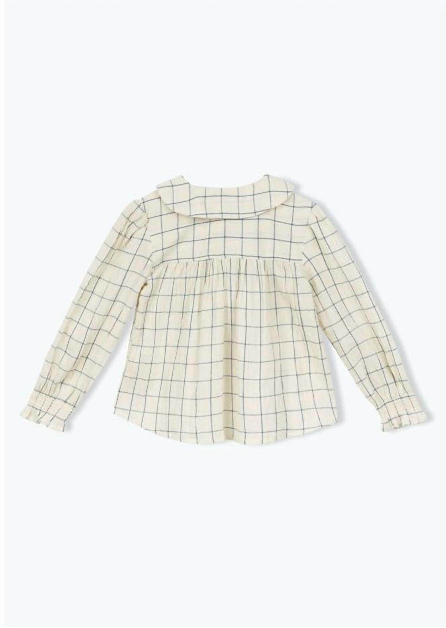 Arsène et les Pipelettes - Emilie Crepe Check Blouse - Rack Hunt -