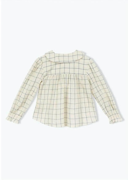 Arsène et les Pipelettes - Emilie Crepe Check Blouse - Rack Hunt
