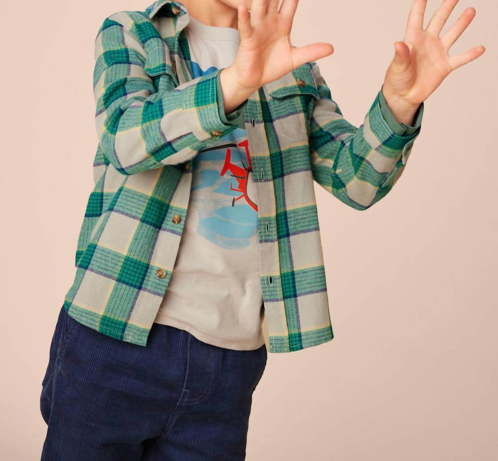 Tea Collection - Flannel Button Up Shirt - Rack Hunt -