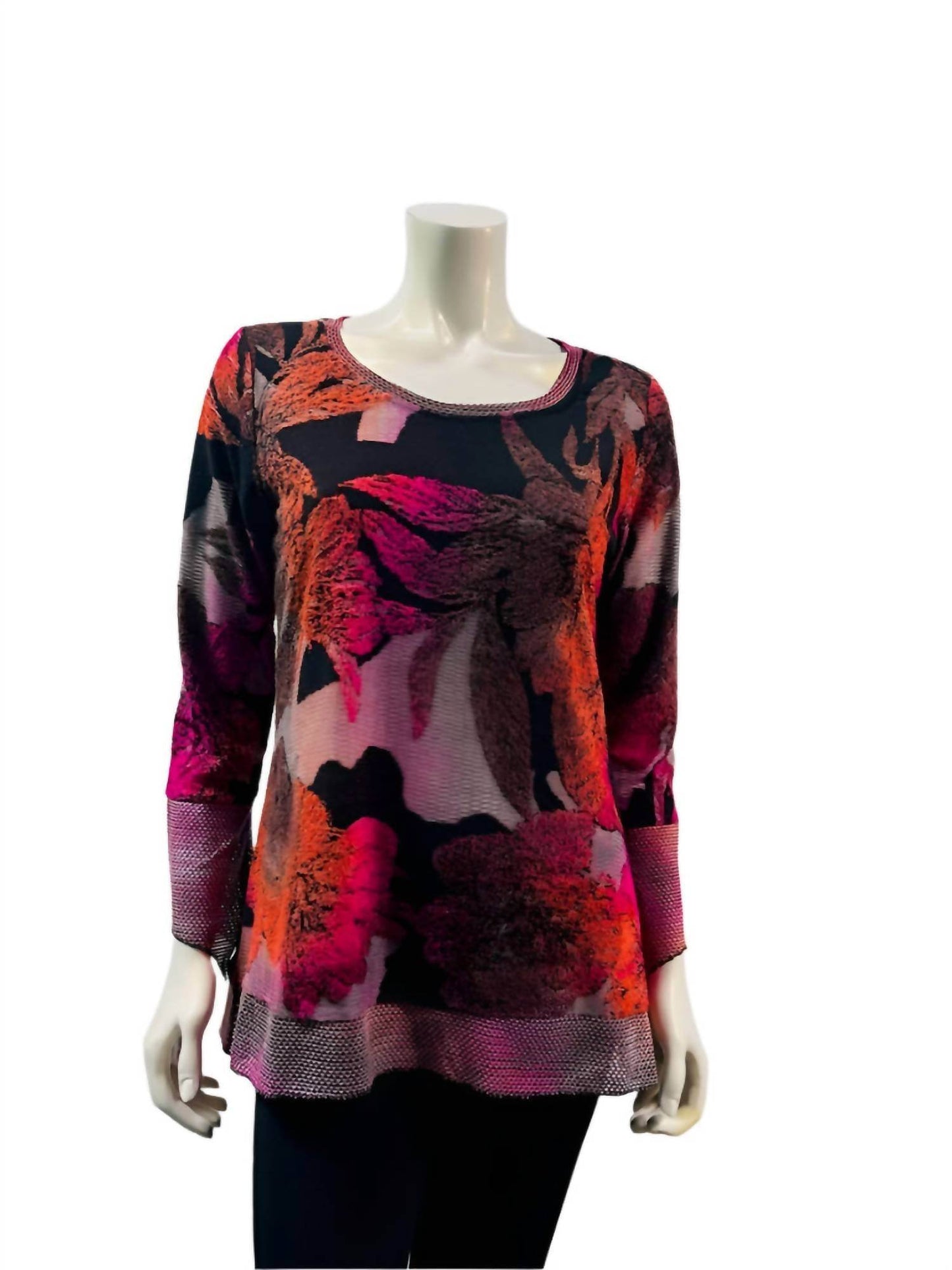 Variations - Women'ssunset Floral Burnout Top - Rack Hunt -