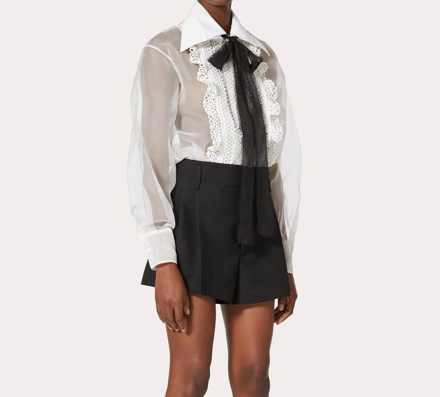 Valentino - Embroidered Organza Shirt - Rack Hunt