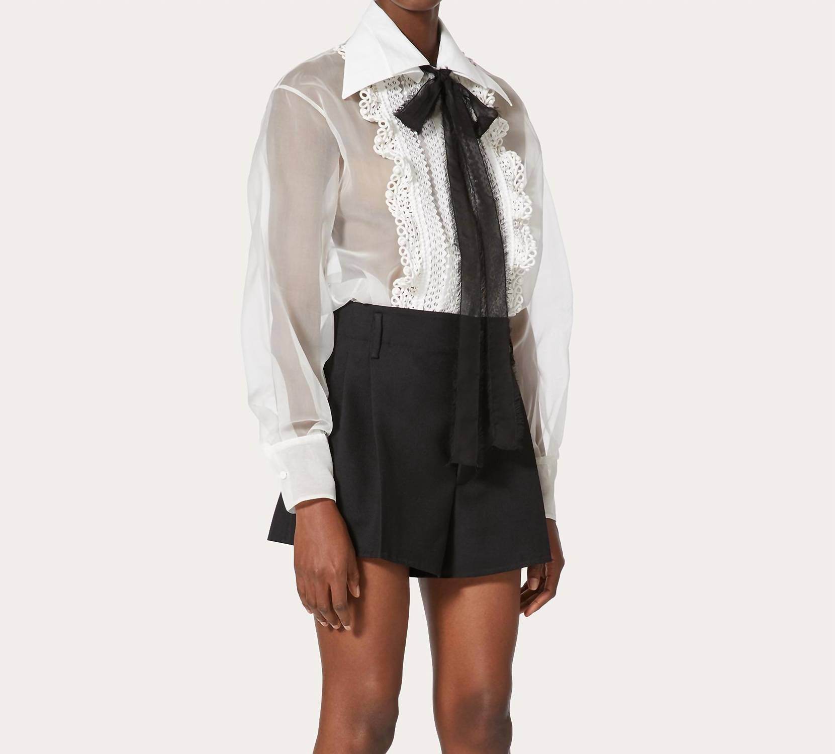 Valentino - Embroidered Organza Shirt - Rack Hunt