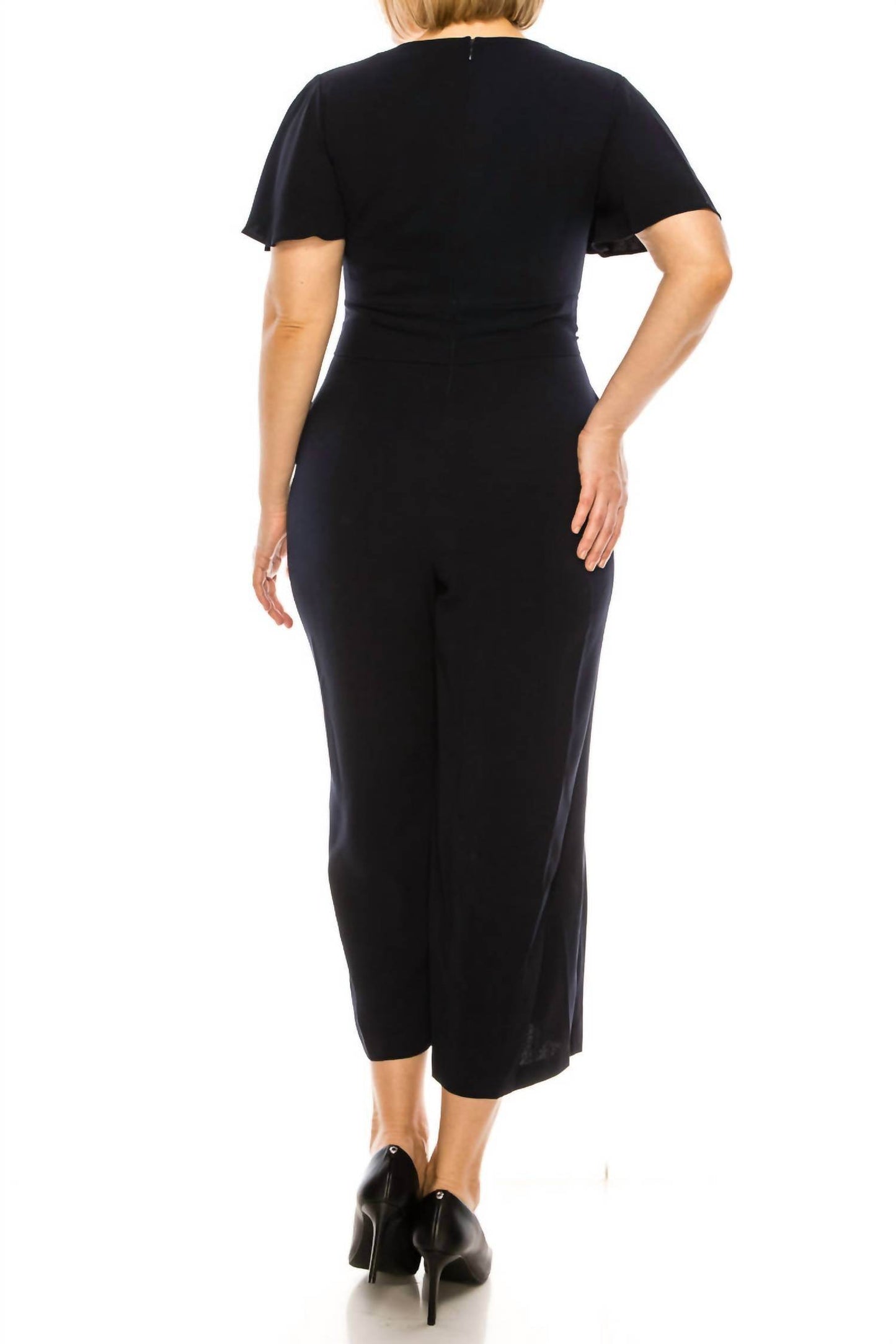Peter Nygard - Short Flutter Sleeve Jumpsuit - Rack Hunt -