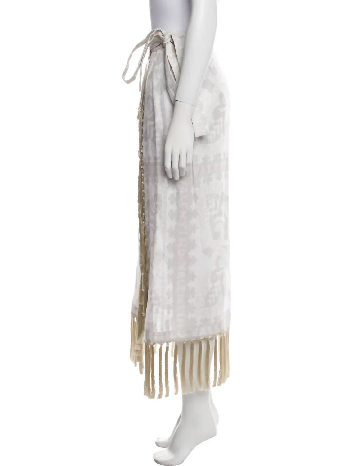 Valentino - Women's Linen Knee-length Skirt - alternate view - Rack Hunt