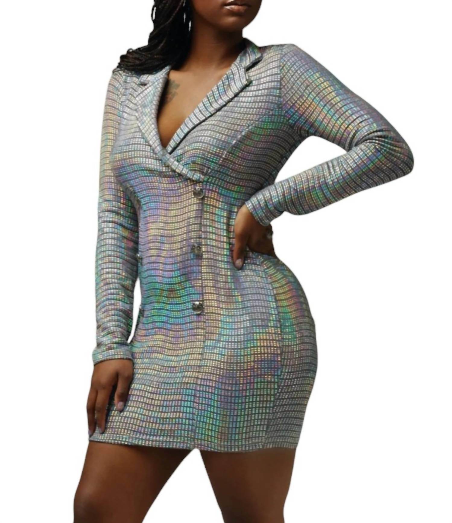 La Banga - METALLIC BLAZER DRESS - Rack Hunt -