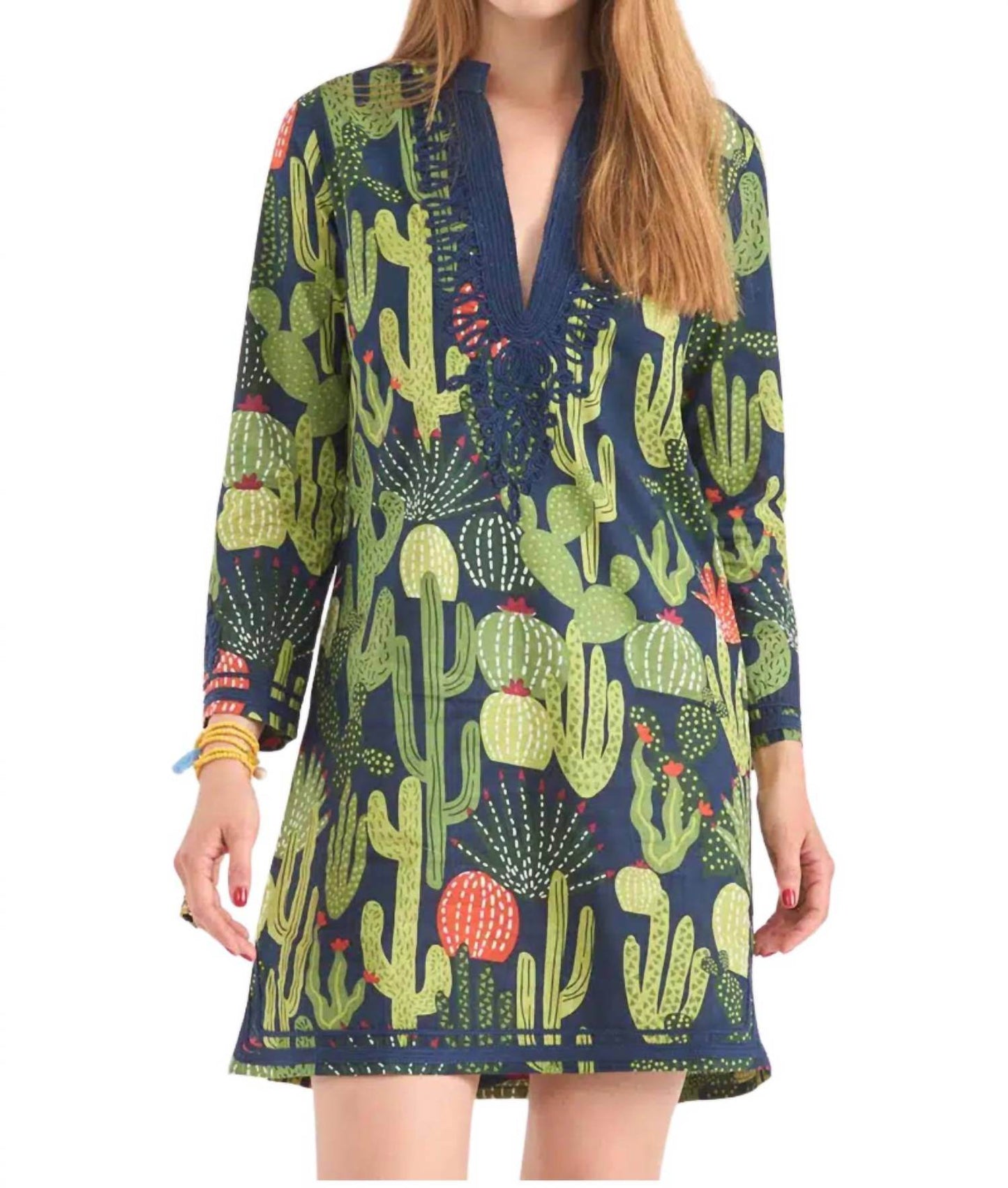 Gallabia - India Mini Cactus Print Dress - Rack Hunt -