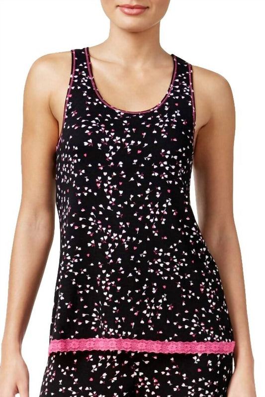 Printed Racerback Pajama Tank Top
