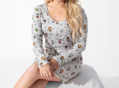 Women's Little Monsters Bamboo Nightgown