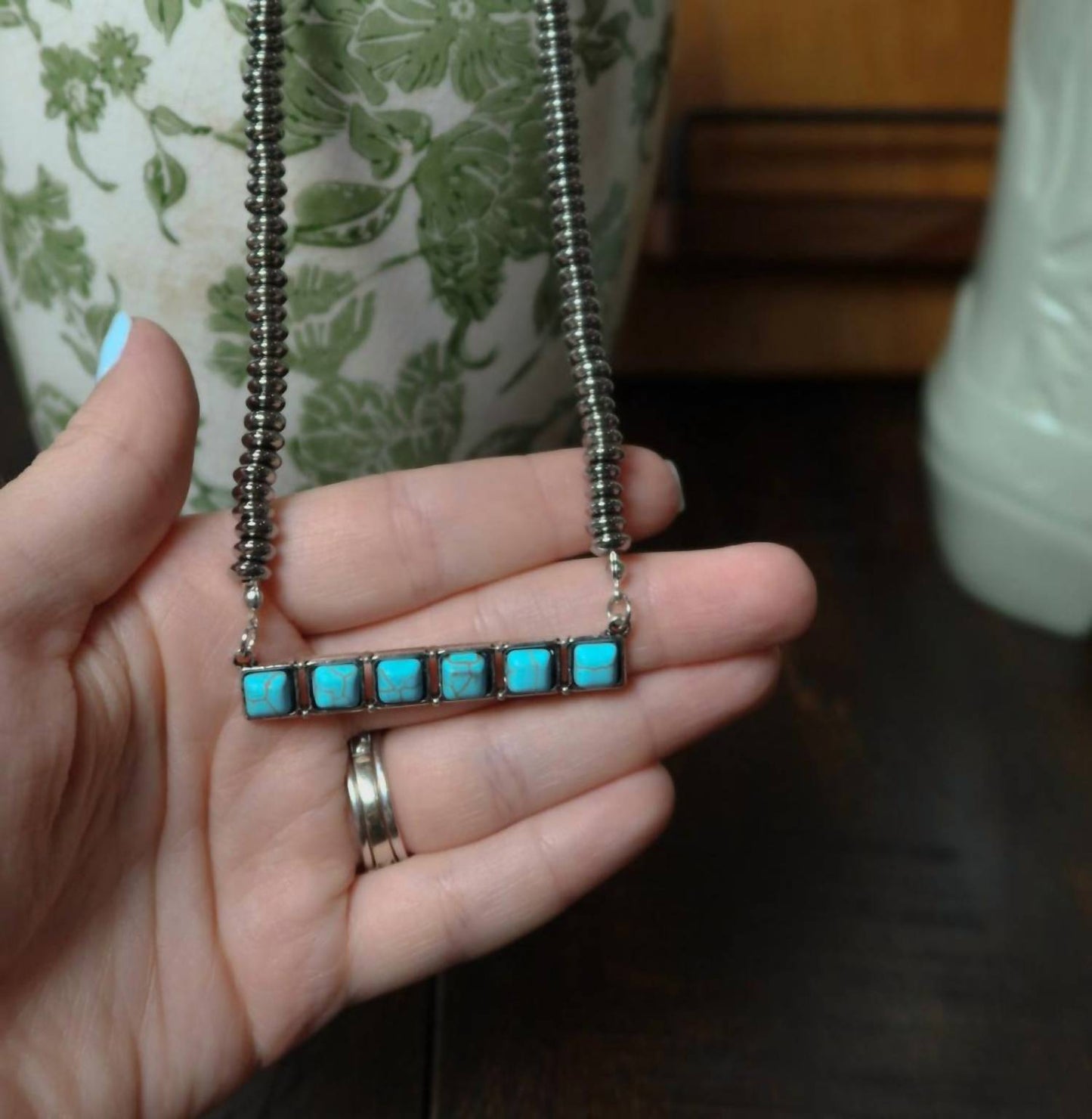 Women's Bar Beaded Necklace