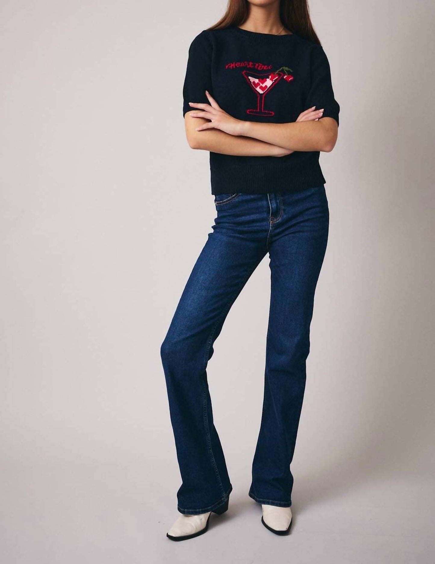 Heartini Cocktail Sweater Top