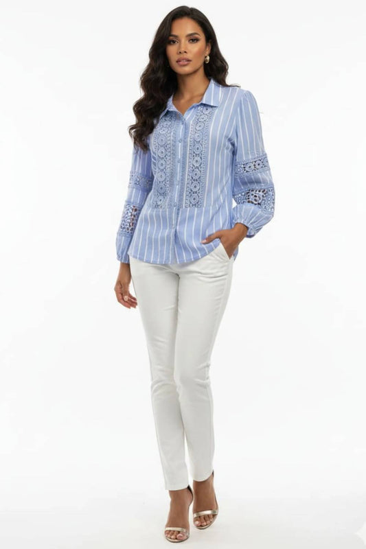 Striped Collared Blouse