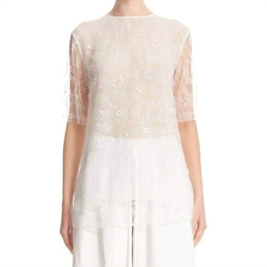 Adam Lippes - Sheer Floral Lace Tunic Top - Rack Hunt -