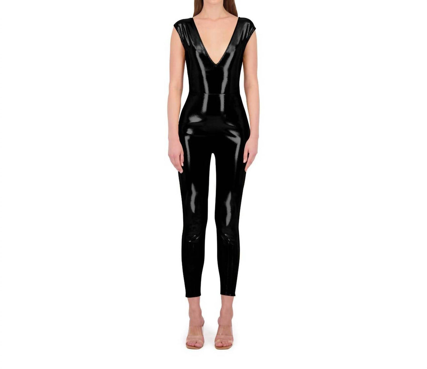 BethelHelena - Bare V-neck Jumpsuit - Rack Hunt -