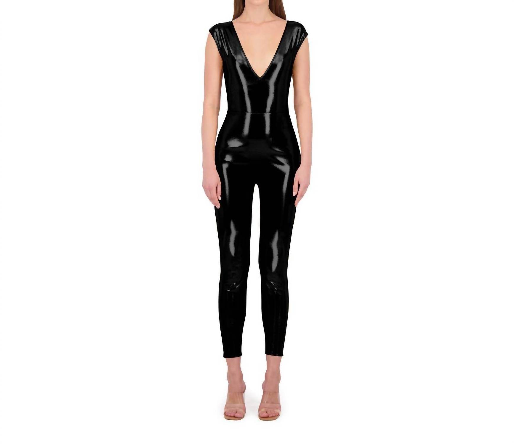 BethelHelena - Bare V-neck Jumpsuit - Rack Hunt -